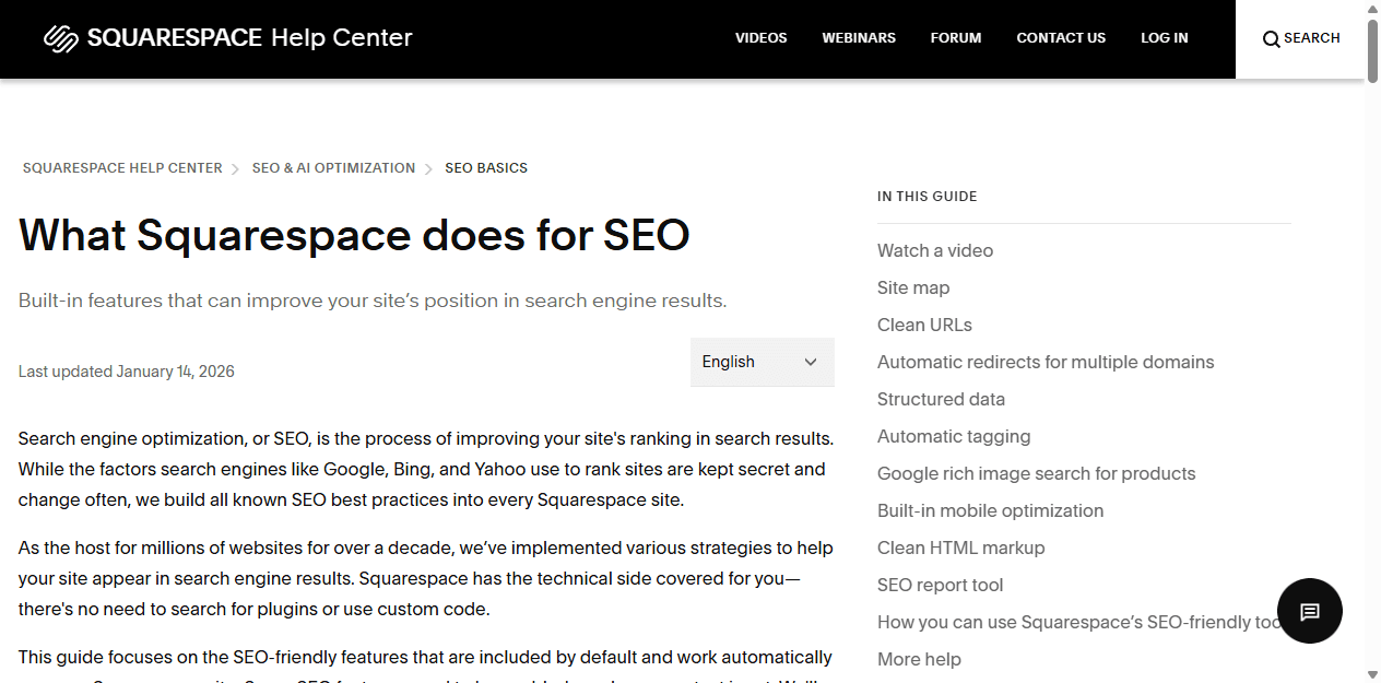 Squarespace English SEO guide.