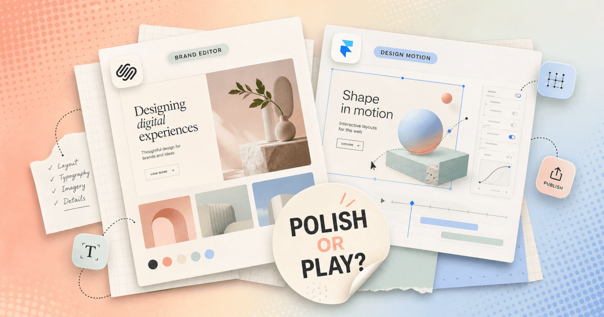 Squarespace vs Framer: I Pick the Builder That Matches the Design Team