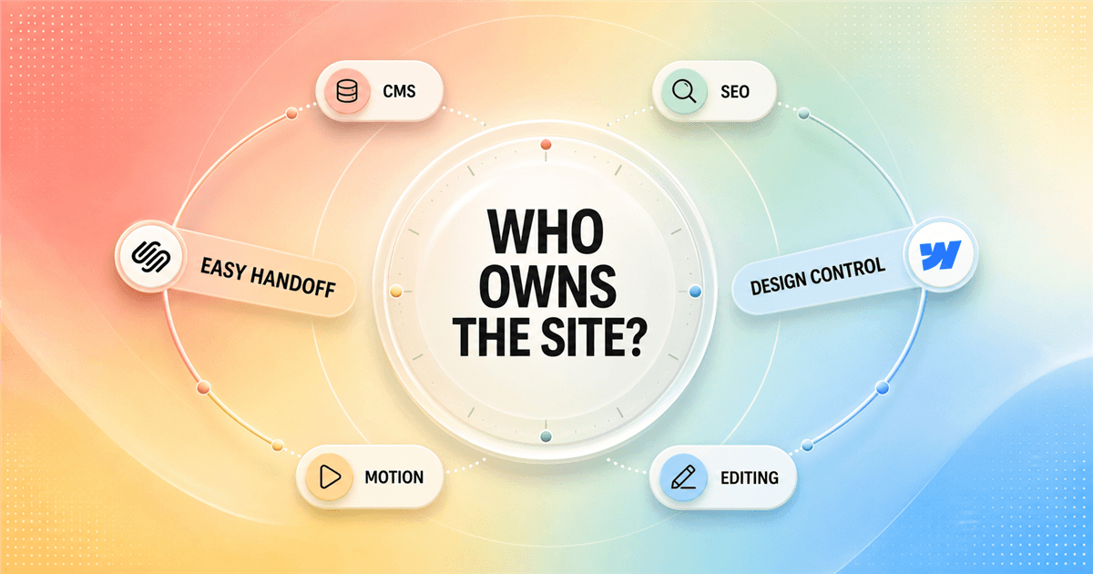 Squarespace vs Webflow: I Choose Based on Who Owns the Site After Launch