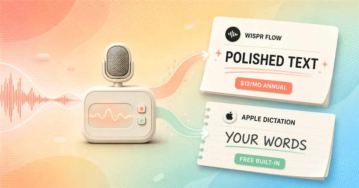 Wispr Flow vs Apple Dictation in 2026: When Free Stops Being Enough